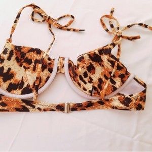 Animal print Bikini Top (8/L)